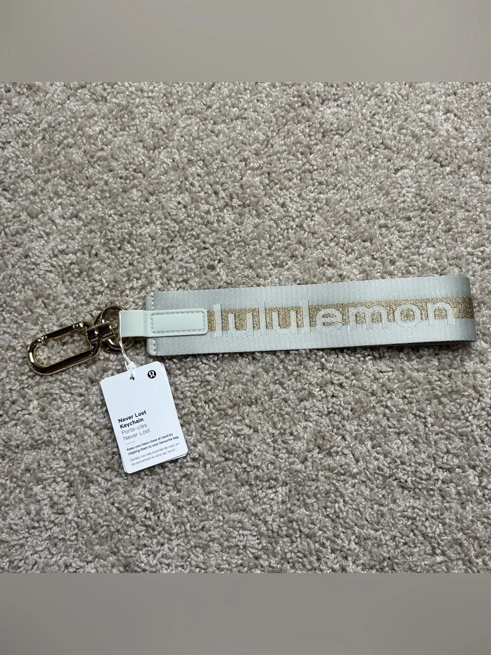 Lululemon Never Lost Keychain